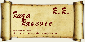Ruža Rašević vizit kartica